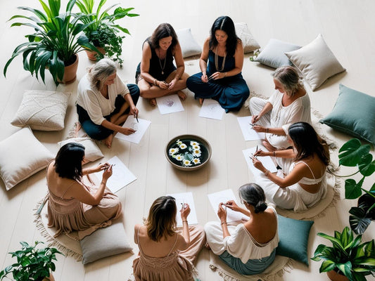 TAH students practicing group holistic healing session